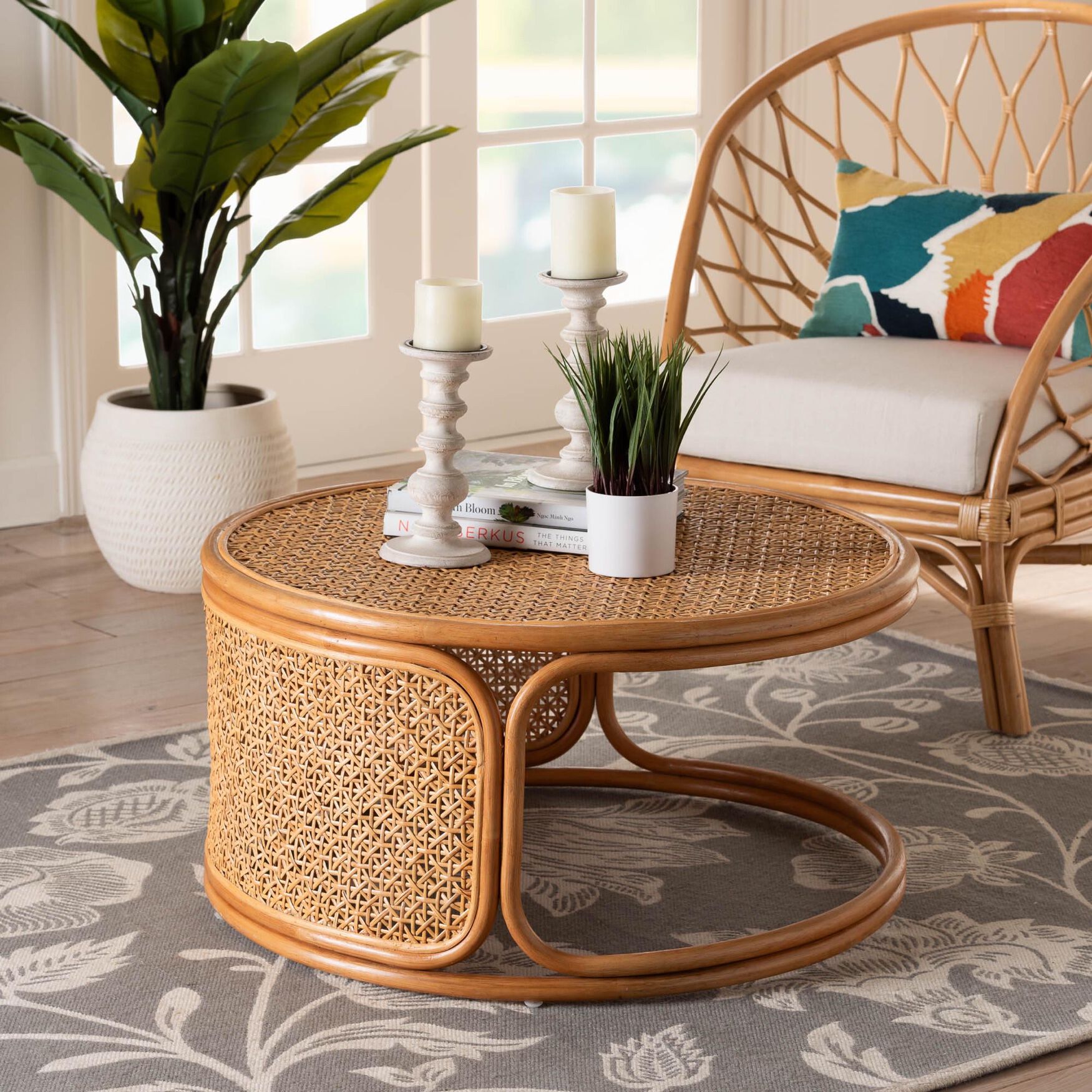Eldon Bohemian Honey Rattan Coffee Table, , alternate image number 4