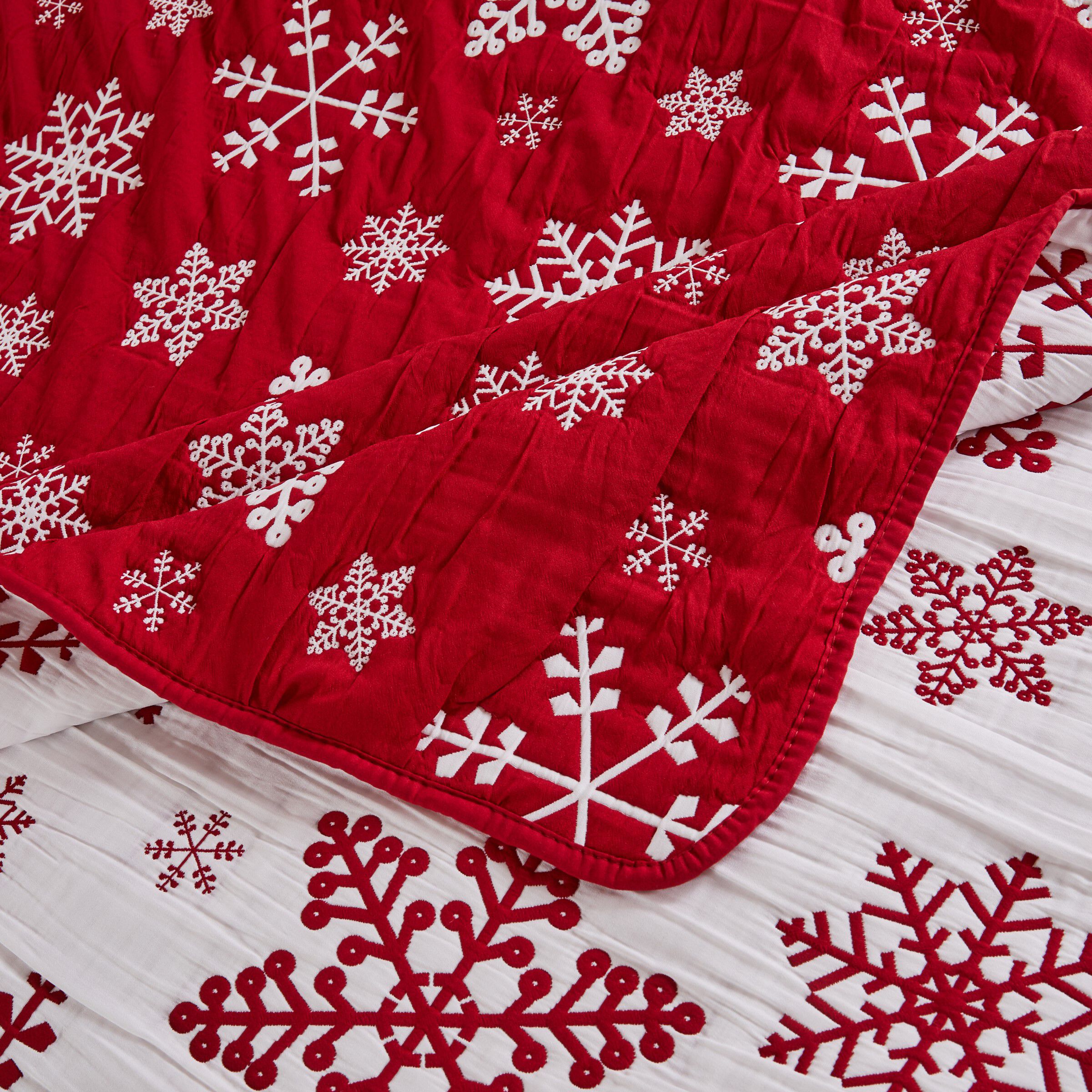 Novelty Holiday Matelass&eacute; Coverlet Set, PEPPERMINT PARTY, alternate image number 3