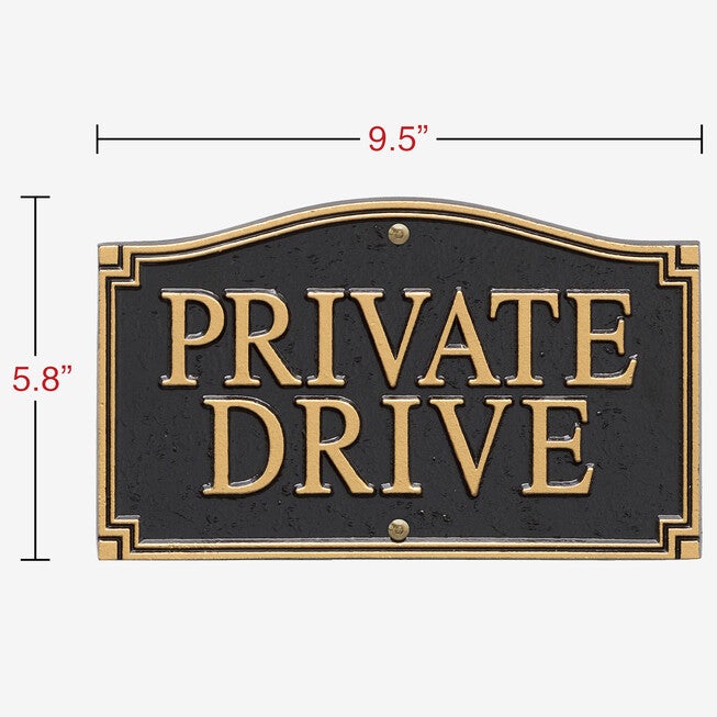 Private Drive Statement Plaque, , alternate image number null