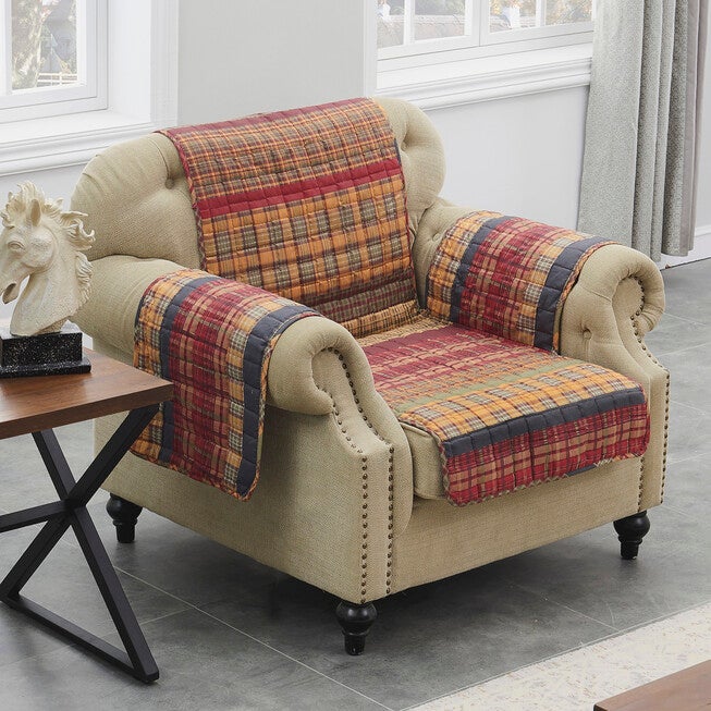 Gold Rush Arm Chair Quilted Furniture Protector, MULTI, hi-res image number 0