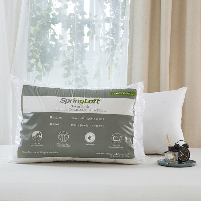 Springloft™ Twin Pack Down Alternative Pillow, , alternate image number null