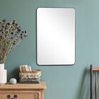 Rectangular Metal Frame Mirror, BLACK, hi-res image number null