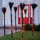 Set of 3 Pre-Lit Halloween Witch's Brooms, BLACK, hi-res image number null