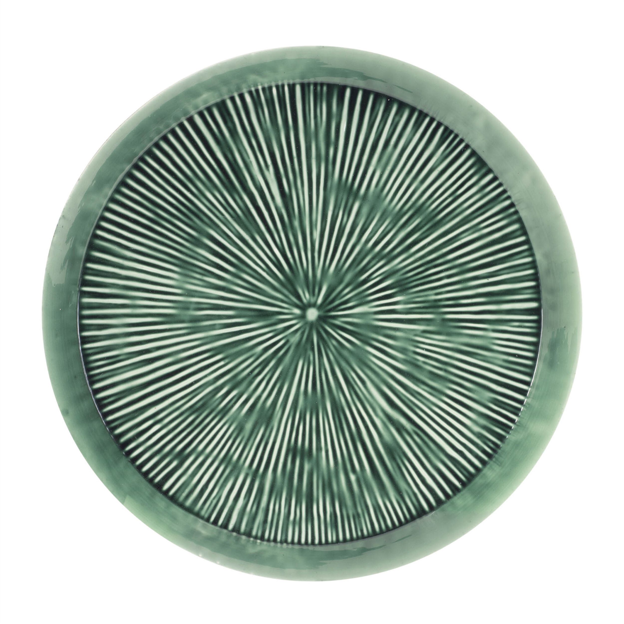 Round Etched Metal Tray 13.5IND, GREEN, alternate image number 2