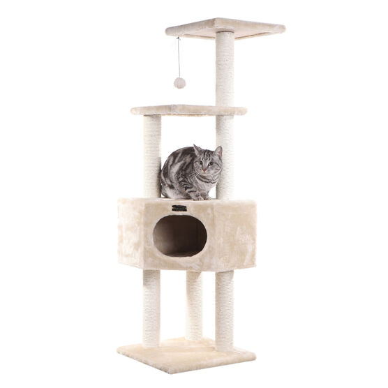 3 Tier Real Wood Cat Tree Scratch Furniture, , on-hover image number null