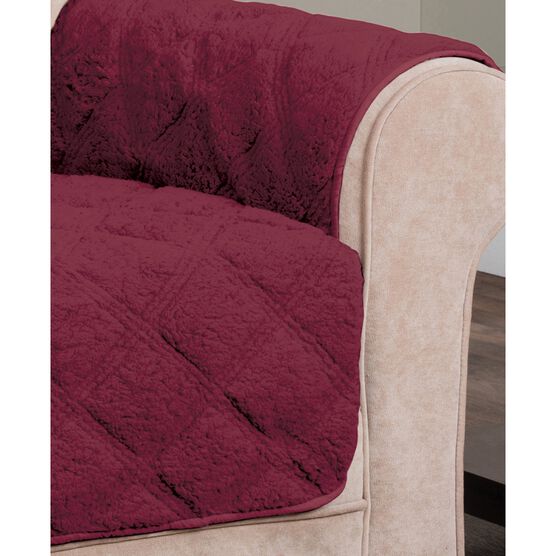 Hudson Reversible Sherpa to Microfiber Loveseat Furniture Cover, , alternate image number null