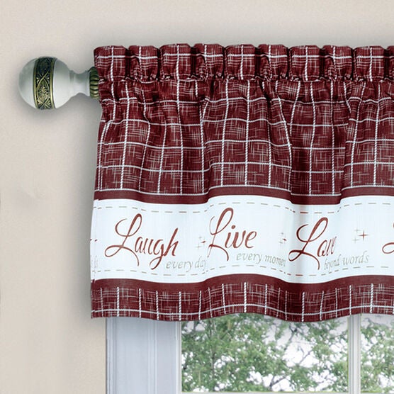 Live, Love, Laugh Window Curtain Valance - 58x14, , alternate image number null