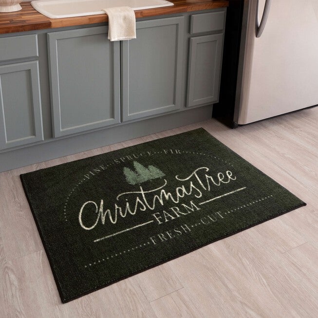 Christmas Tree Farm Kitchen Rug, , alternate image number null