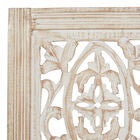 Cream Traditional Floral Mango Wood Wall Décor, , alternate image number null