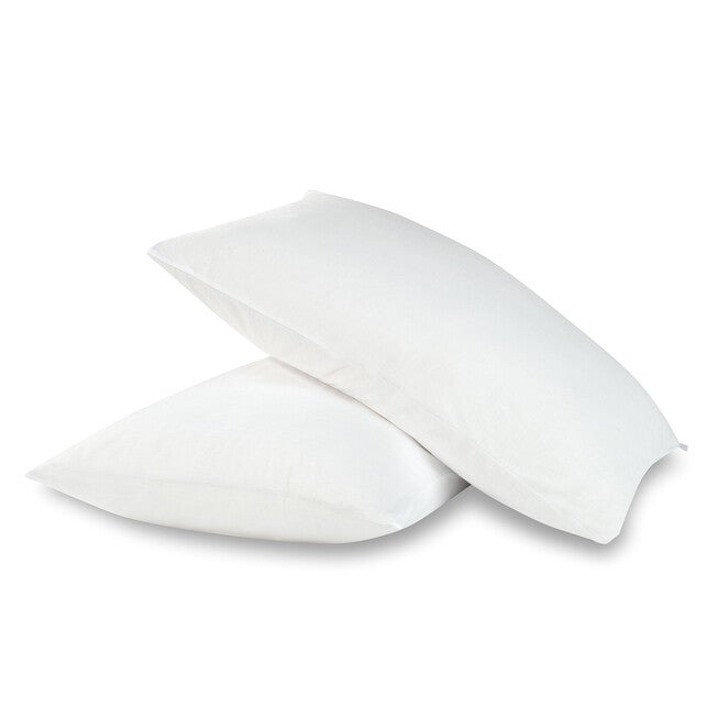 All-In-One Circular Flow Breathable & Cooling Pillow Protector 2-Pack, Standard/Queen, WHITE, hi-res image number 0