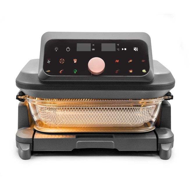Livwell 6 Quart Glass Container Air Fryer, MATTE GREY, alternate image number null