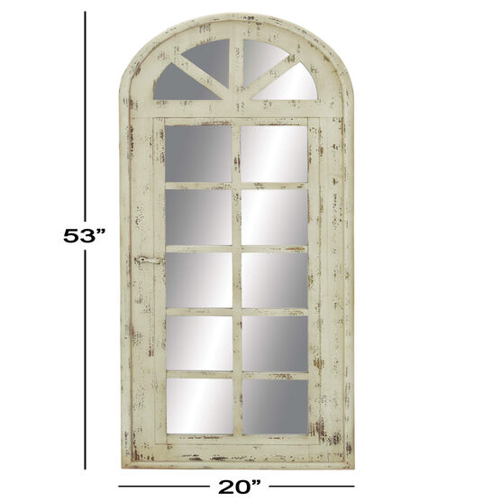 White Vintage Wood Floor Mirror, , alternate image number null