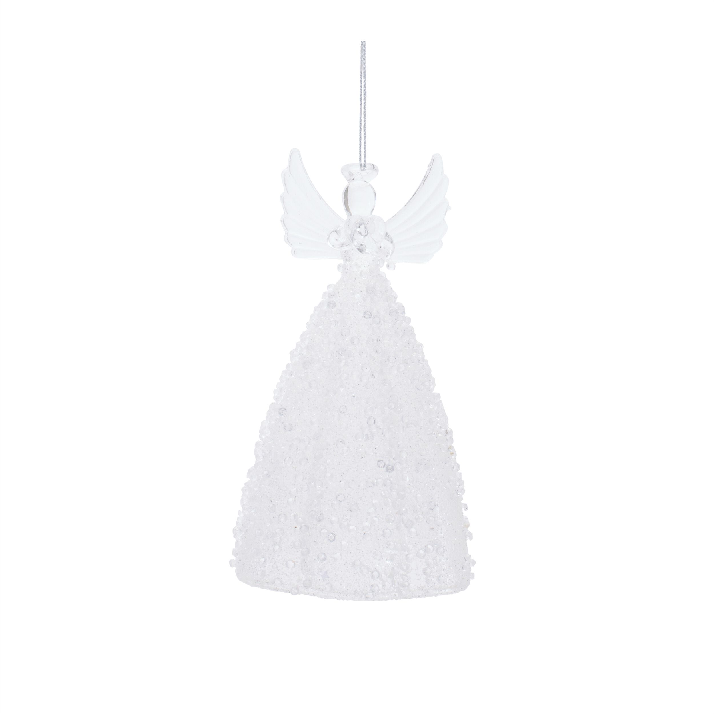 Glass Angel Ornament  (Set of 2), CLEAR, alternate image number 3