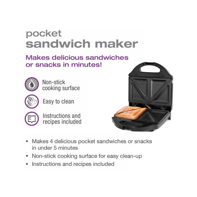 Sandwich Maker - Black, , alternate image number null