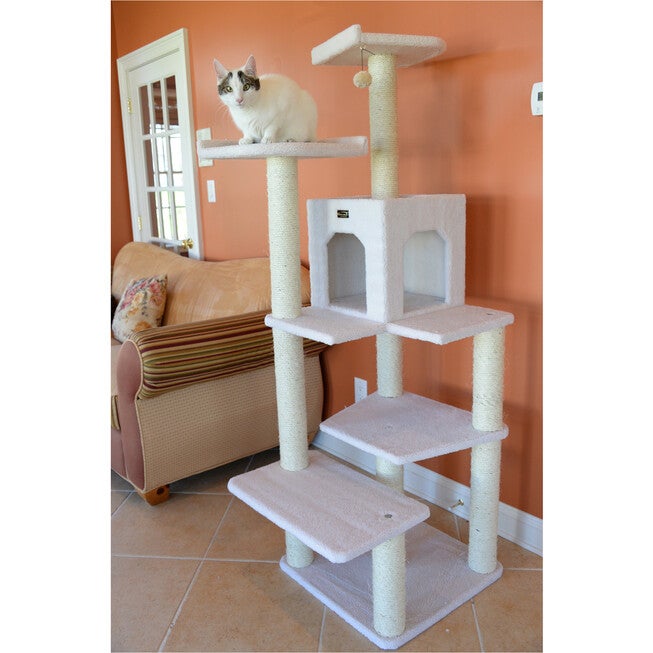 Real Wood 68 inches Six Levels Cat Tree Condo, , alternate image number 2