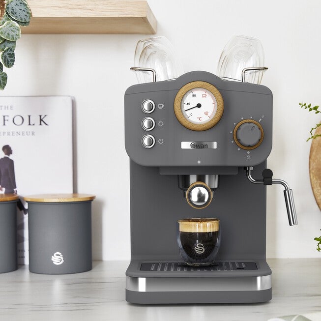 Swan Nordic Pump Espresso Coffee Machine - White, , on-hover image number 1