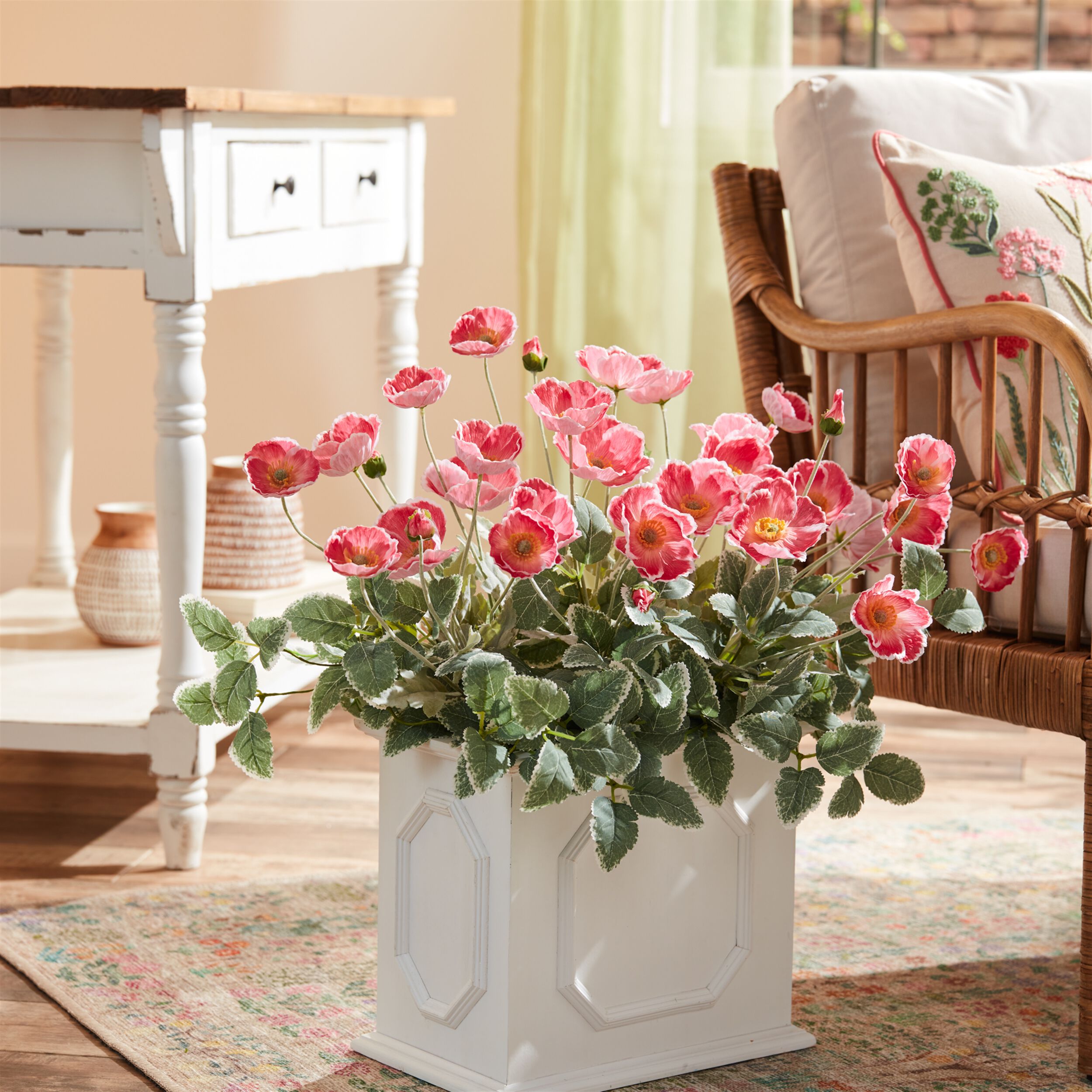 Poppy Floral Spray Set of 6, RED GREEN, alternate image number 1