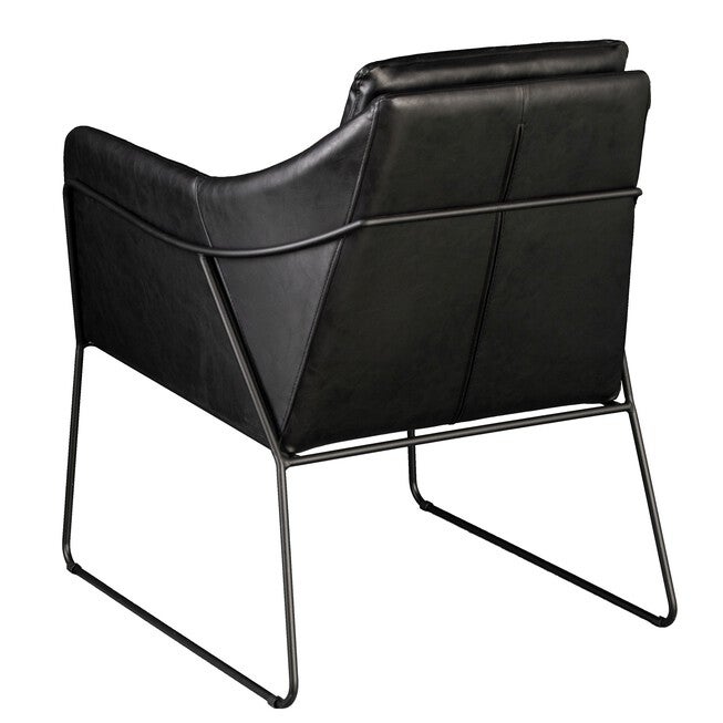 Kester Black Faux Leather Accent Chair, , alternate image number 2