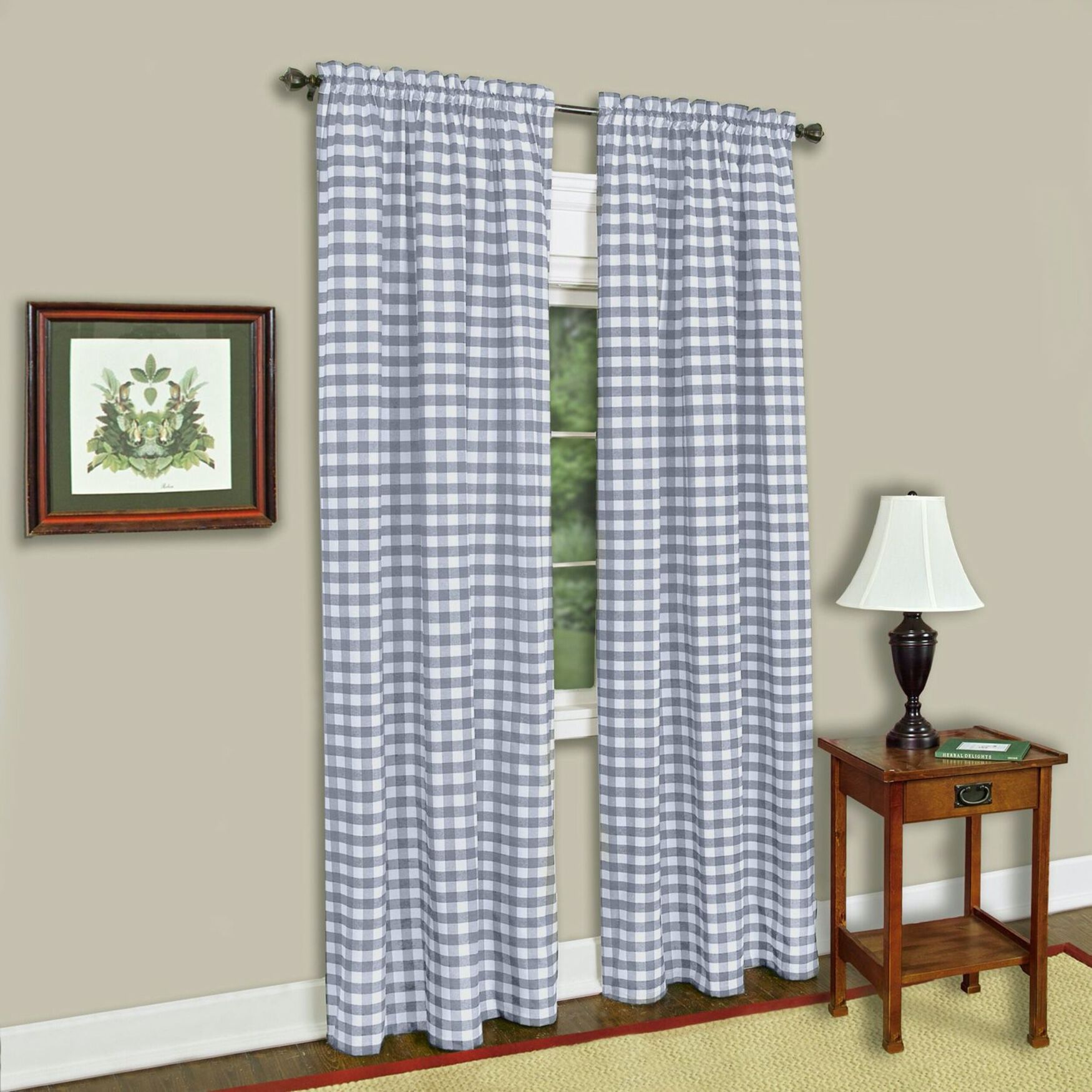 Buffalo Check Window Curtain Panel
