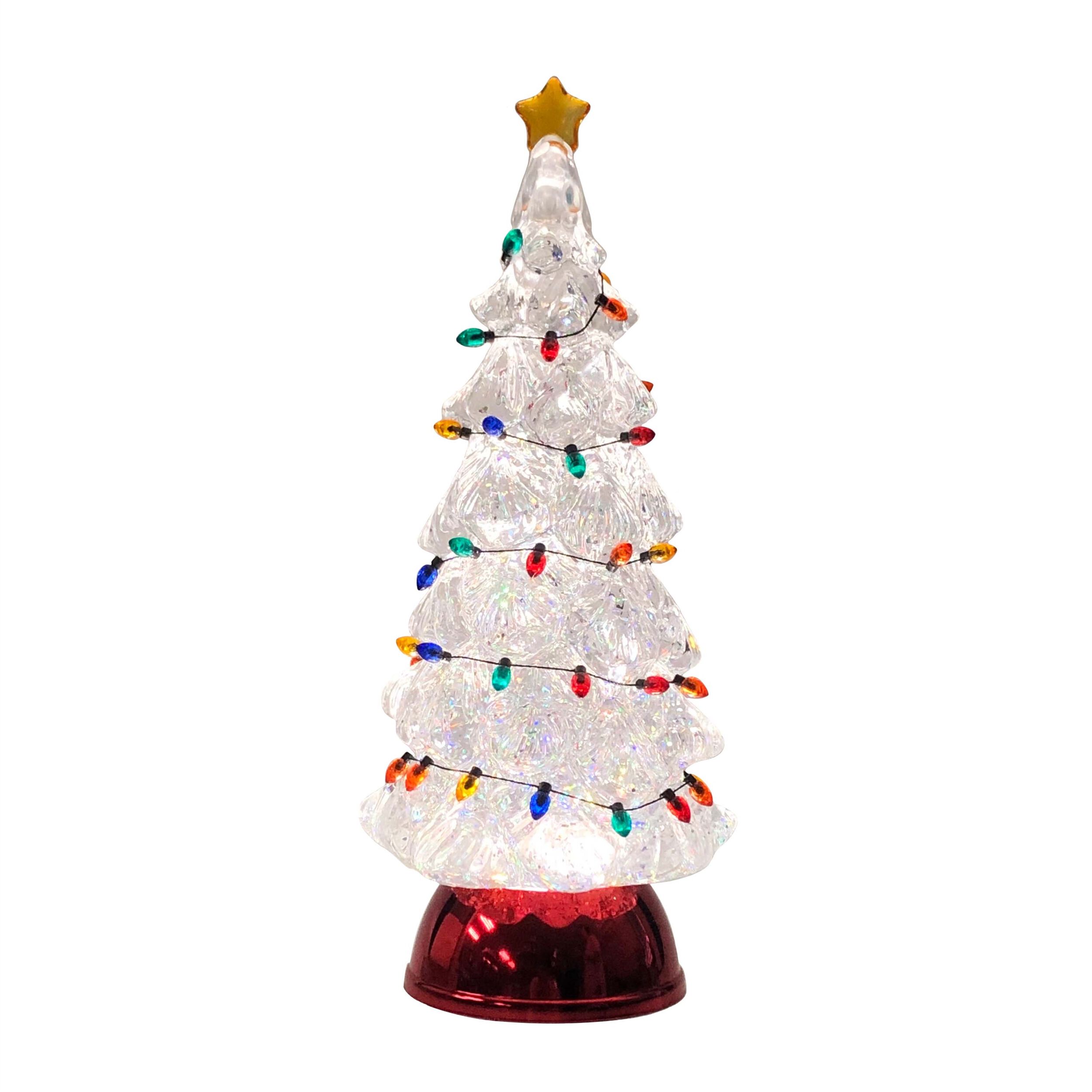 LED Christmas Tree with Holiday Lights 11.5 inchesH, WHITE RED GREEN, alternate image number 1