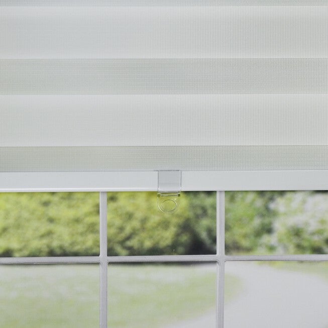 Cordless Zebra Slimline Privacy Window Shade Window, , alternate image number 2