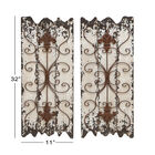 Set Of 2 White Wood Rustic Wall Décor, , alternate image number null
