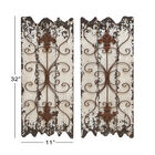 Set Of 2 White Wood Rustic Wall Décor, , alternate image number null