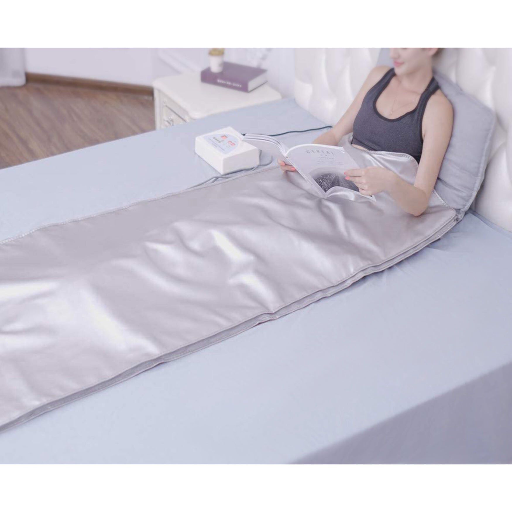 Doctor Pillow&trade; Sauna Blanket, GRAY, hi-res image number 0
