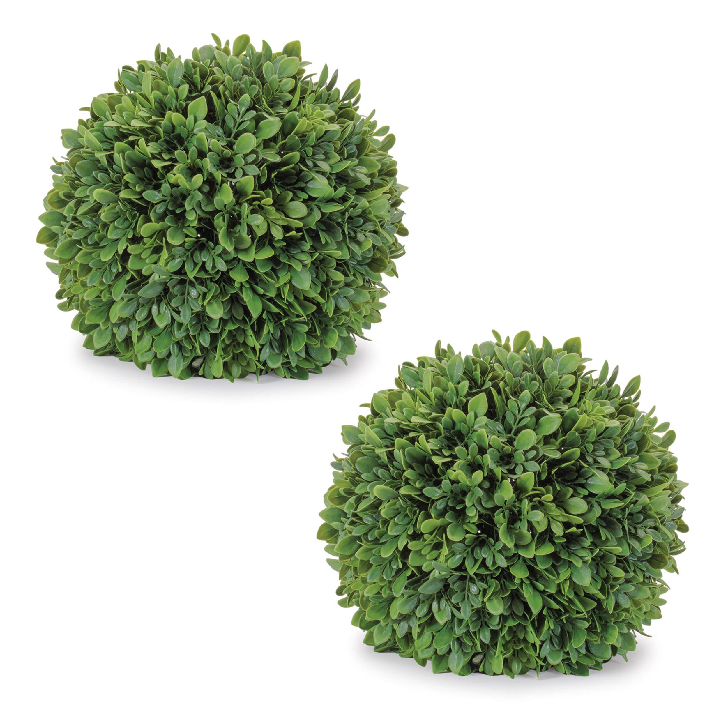 Boxwood Foliage Orb Set of 2, GREEN, alternate image number 2