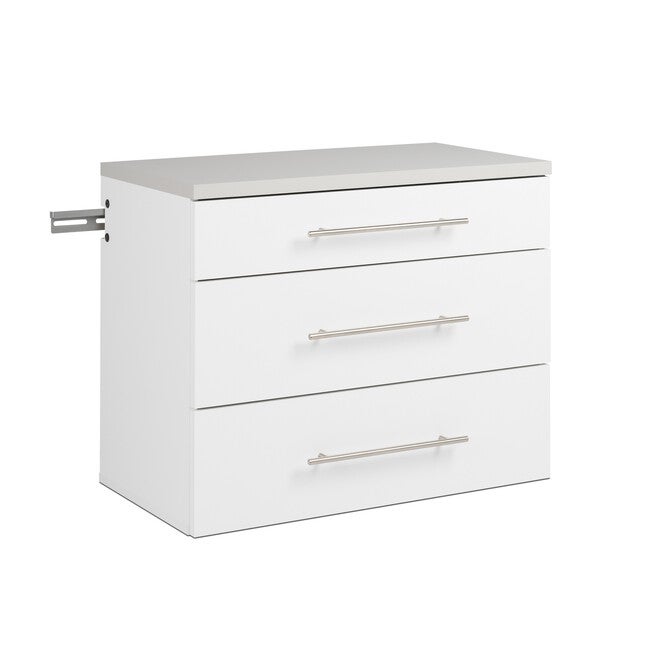 HangUps 3-Drawer Base Storage Cabinet, White, WHITE, hi-res image number null
