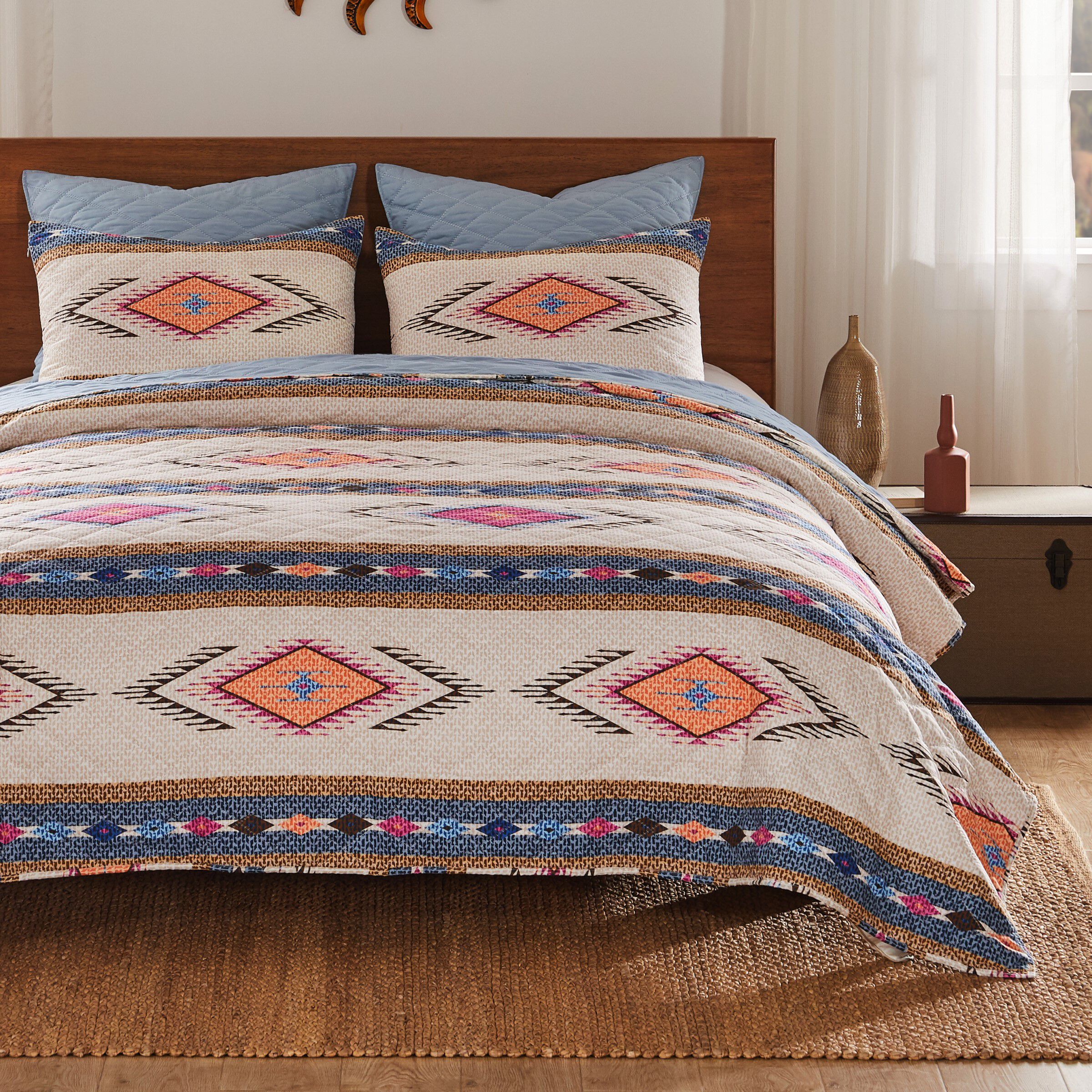 Greenland Home Fashions Cheyenne Southwestern Boho Quilt Set, SPIRIT, hi-res image number 0