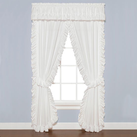 Sarah Ruffel Panel Set with Tiebacks, 