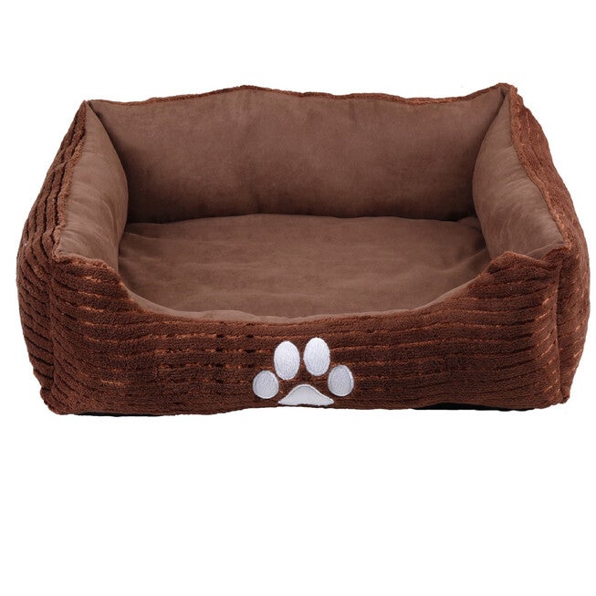 Orthopedic rectangle bolster Pet Bed,Dog Bed, super soft plush, Large 34x24 inches COFFEE, , on-hover image number null