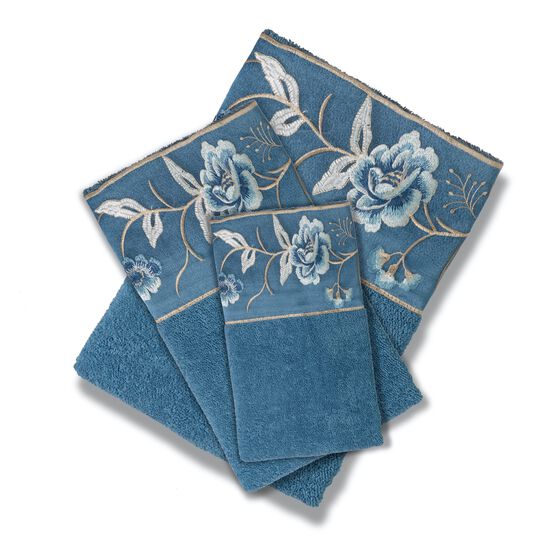 Dublin Rose 3-Pc Towel Set, BLUE, hi-res image number null