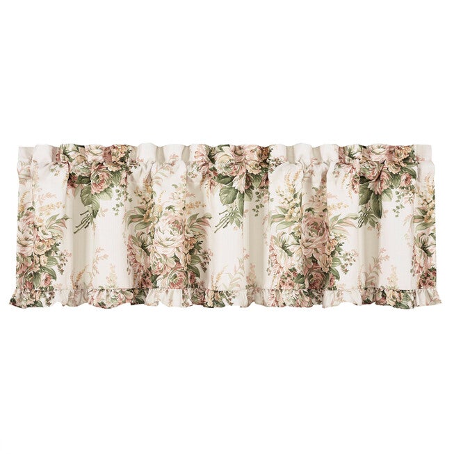 Estelle Coral Window Straight Valance, CORAL, alternate image number null