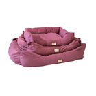 Bolstered Pet Dog Bed, Burgundy, Medium, , alternate image number 4