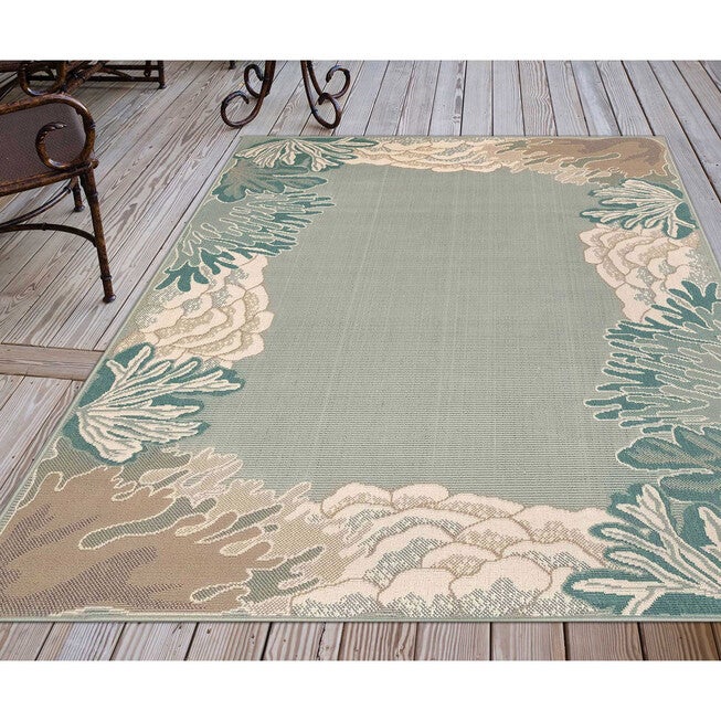 Liora Manne Riviera Reef Border Indoor/Outdoor Rug, , alternate image number null