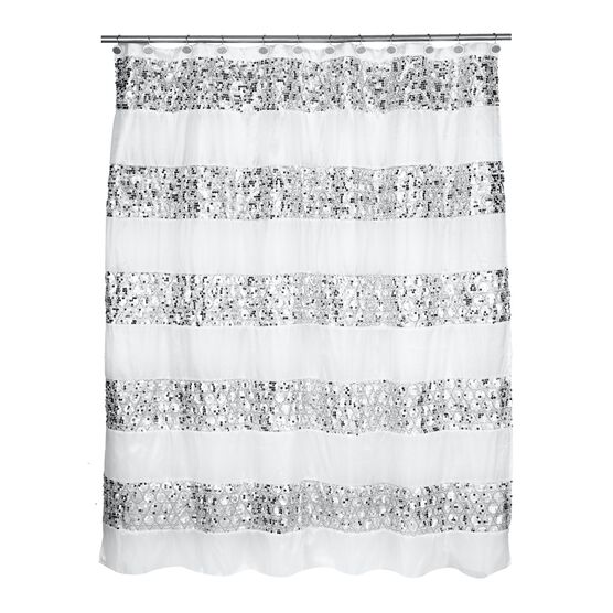 Sinatra Shower Curtain, WHITE, hi-res image number null