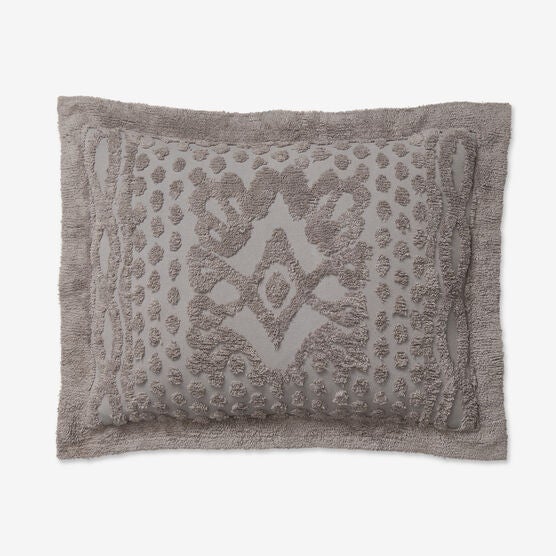 Georgia Chenille Sham, GRAY, hi-res image number null