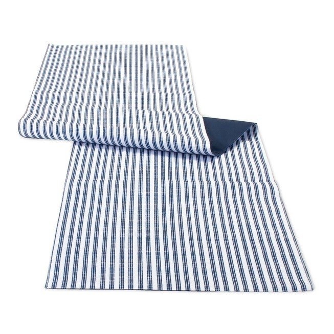 Table Runner 70 inchesL x 15 inchesW Polyester, BLUE/WHITE, hi-res image number null