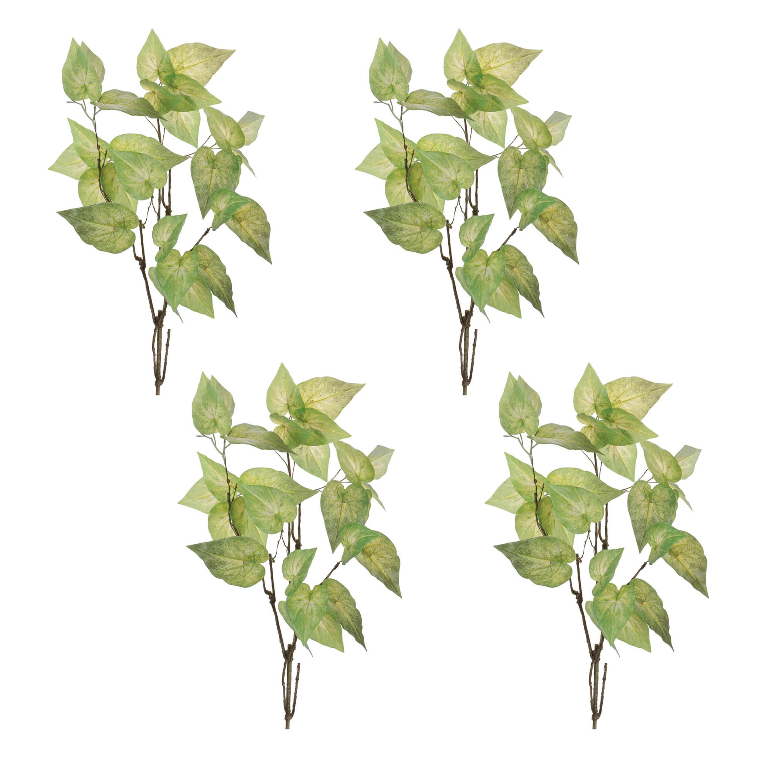 Anthurium Leaf Branch Set of 4, GREEN, alternate image number 2
