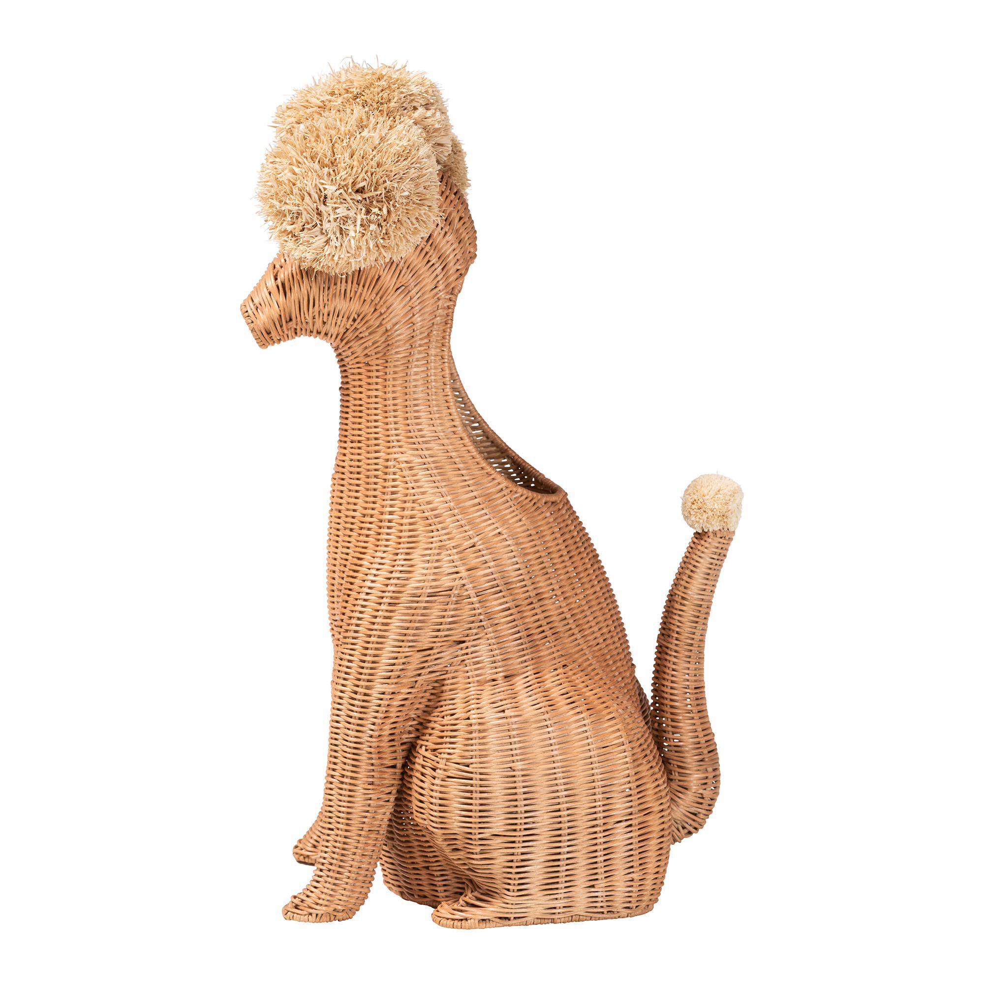 Persis Natural Rattan Poodle Umbrella Holder, HONEY, alternate image number 3