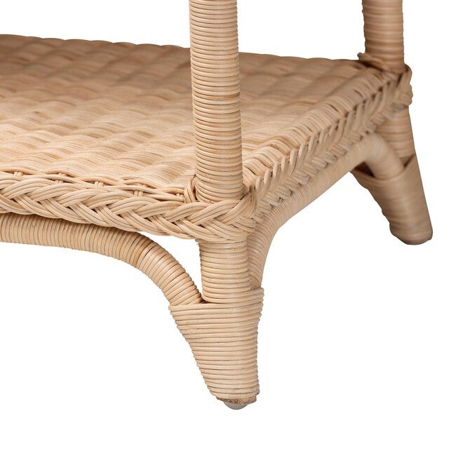 Oxford Braided Natural Rattan Console Table, BROWN, alternate image number null