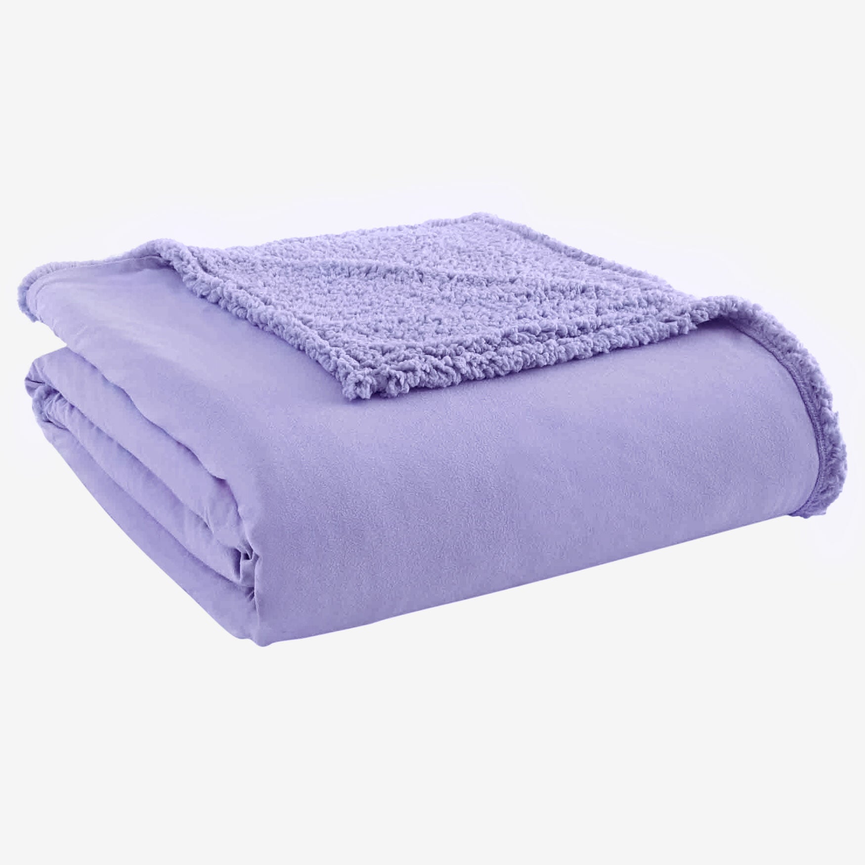 Micro Flannel&reg; Reverse to Sherpa Blanket, AMETHYST, hi-res image number 0