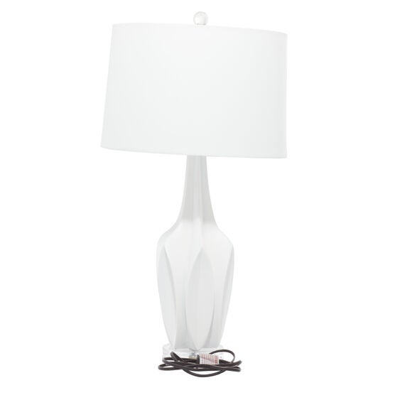 White Polystone Coastal Accent Lamp, , on-hover image number null