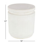 White Fiber Clay Industrial Stool, , alternate image number null