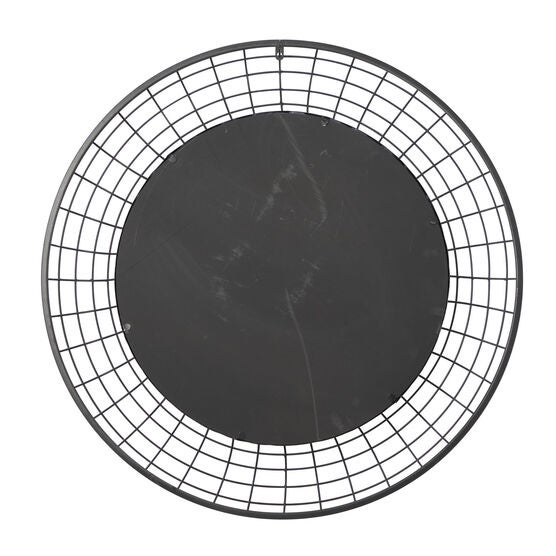 Black Industrial Metal Wall Mirror, , on-hover image number null