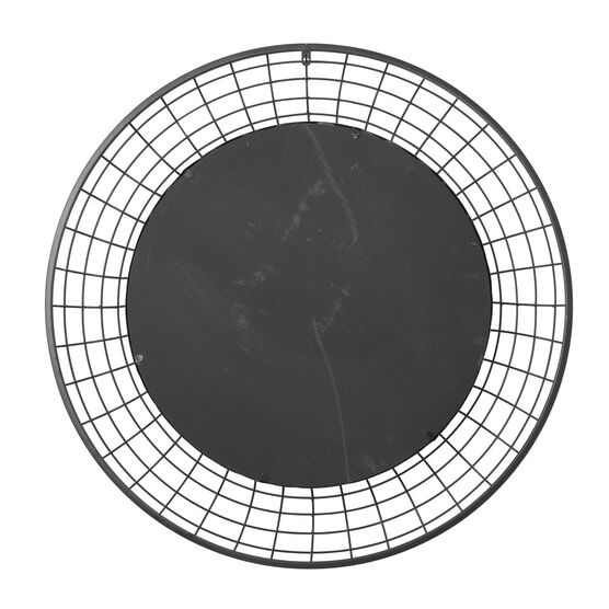 Black Industrial Metal Wall Mirror, , on-hover image number null