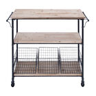 Brown Industrial Metal Storage Cart, 32 x 48, GREY, hi-res image number null