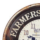 Set Of 2 Black Metal Farmhouse Wall Clock, , alternate image number null